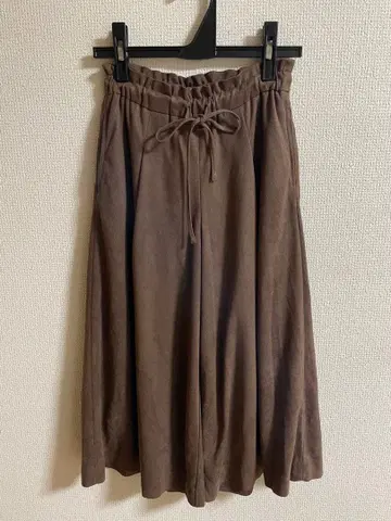 새상품급 브라운 가우초 팬츠 허리밴딩