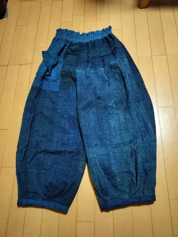 빈티지 원단 보로 와이드 팬츠