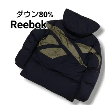 Reebok 다운 자켓 다운 80% 빅 로고 블랙