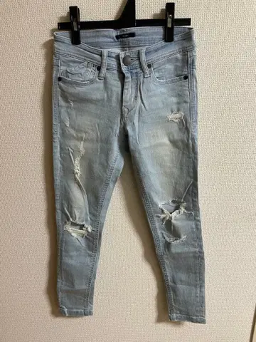 새상품급 EMODA 라이트 블루 스키니 데님