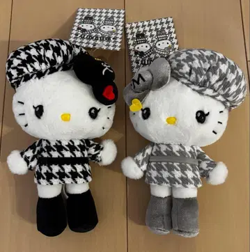 키티 미미 마스코트 홀더 흑백 걸리시 쌍둥이 코디 하운드투스