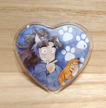 [레어] 닌타마 란타로 난자 한정판 하트 캔뱃지 타케야 하치자에몬 고양이