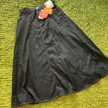 모모타로 오카야마 데님 플레어 롱 기장 스커트