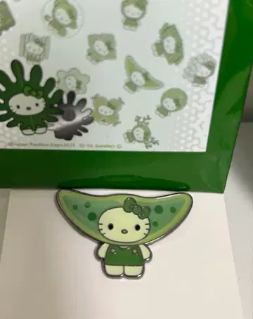 오사카 간사이 엑스포 일본관 한정판 조류 키티 시크릿 핀 배지 미카즈키모