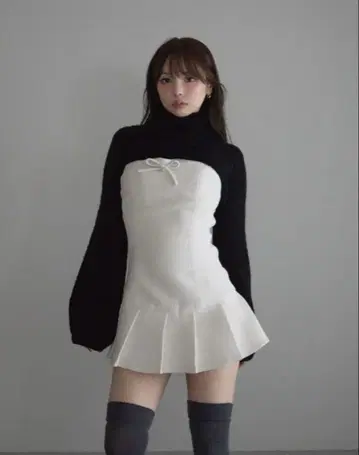 andmary Twiggy 트위드 미니 드레스 AM1557