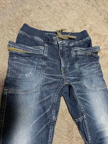 GO HEMP 다크 블루 데님 슬림 핏