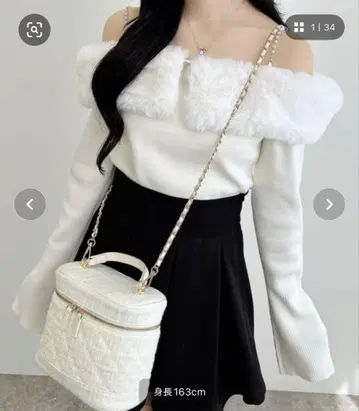 2Way 에코 퍼 오프숄더 니트 INGNI