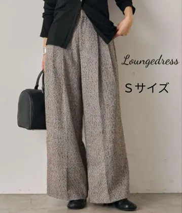 Loungedress 트위드 2턱 와이드 팬츠 S 사이즈