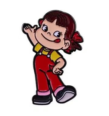 페코짱 핀 배지