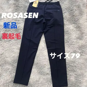 새상품 로사센 팬츠 스트레치 속기모 허리밴딩 네이비 79