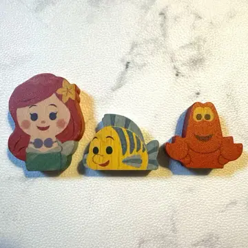 KIDEA 인어공주 아리엘 플라운더 세바스찬 3종 세트