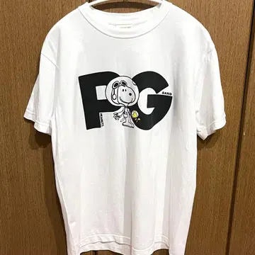 M 사이즈 티셔츠 포르노그라피티 스누피 빌레반 화이트