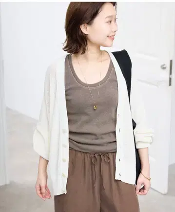 택 포함 새상품 SLOBE IENA V넥 가디건