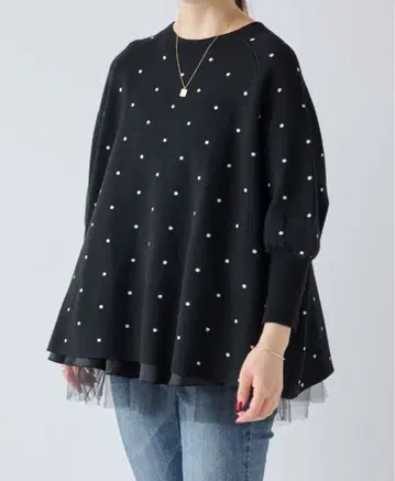 BEARDSLEY 비어즐리 튤 캐미 니트 상의