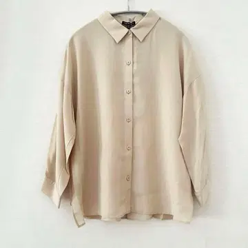 택 포함 새상품 INDIVI 머신 워시 오버 셔츠 블라우스 일본제