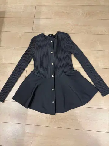 [ PLST ] 홀가먼트 페플럼 가디건 M 그레이