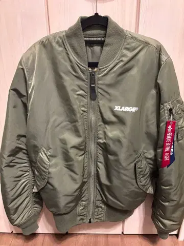 X-LARGE ALPHA 콜라보 MA-1 자켓 올리브 카키