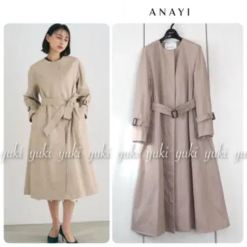 ANAYI 발수 개버 크루 코트