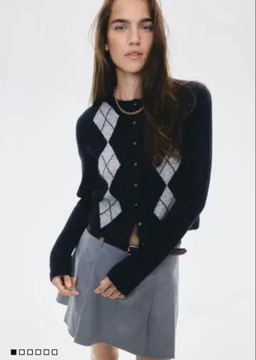 자카드 니트 가디건 새상품 H&M 에이치앤엠