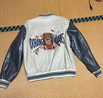 Oorang Indians 바시티 자켓 가죽