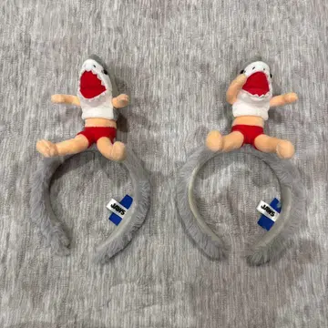 유니버셜 USJ 상어 인간 죠스 머리띠 2개 세트