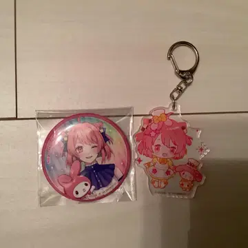 노아상 산리오 등신 캔뱃지 아크릴 키링 2세트