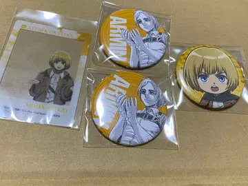 진격의 거인 아르민 캔뱃지 클리어 카드 히타 치비코 세트