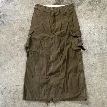 AVIREX 아비렉스 밀리터리 롱 스커트 M 카키