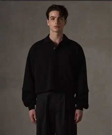 GRANCY 지퍼 레이어드 와이드 숏 피케 셔츠