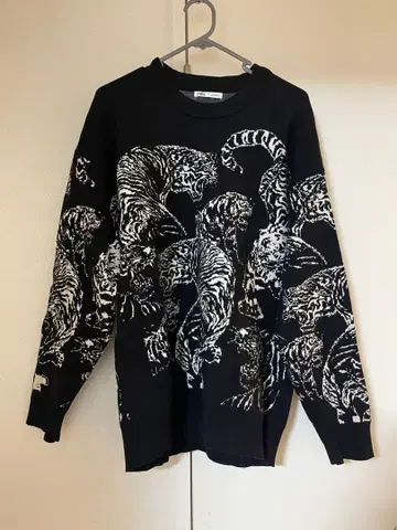 ZARA 남성용 니트 호랑이 무늬 L 사이즈