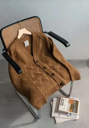 에디피스 브라운 뜨개질 가디건