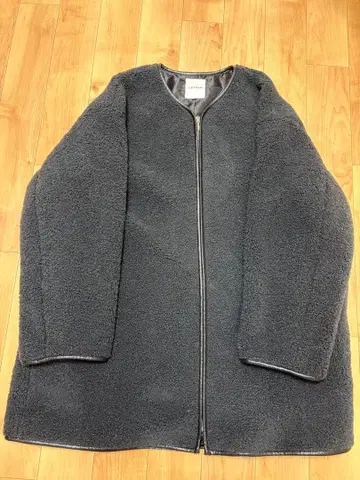 렙심 라이트보아 파이핑 코트 차콜 프리 사이즈