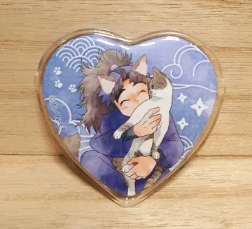 [레어] 닌타마 란타로 난자 한정판 하트 캔뱃지 타케야 하치자에몬 고양이