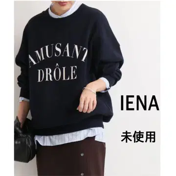 IENA 이에나 쭈리 로고 맨투맨 네이비 일본제 맨투맨 트레이닝복