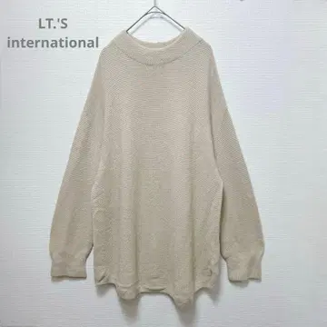 [잇츠 인터내셔널] 니트 스웨터 넉넉한 롱 기장 U넥 F