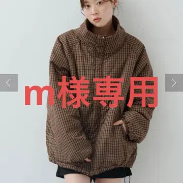 [미사용 새상품] kastane 체크 충전솜 리버서블 아우터