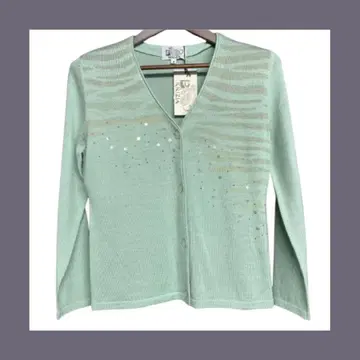 [택 포함 새상품] KRIZIA 크리치아 가디건 M 라이트 그린