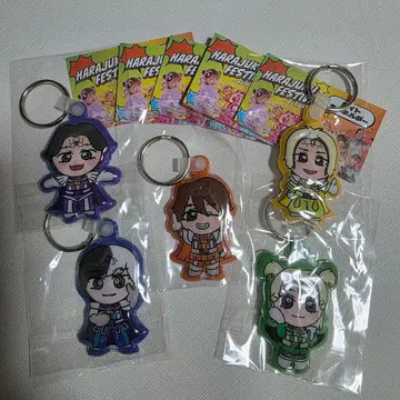 하라주쿠 페스티벌 라이트 키링 리얼 피스 5종 세트