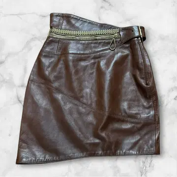 비대칭 커팅 소프트 가죽 이탈리아제 M