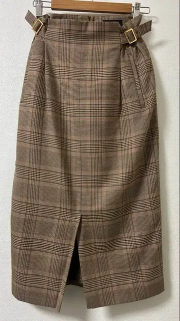 그린 라벨 릴랙싱 체크 타이트 스커트