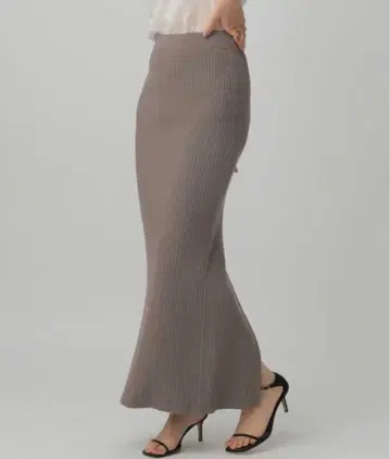 카오스 실크 네이비 니트 타이트 스커트