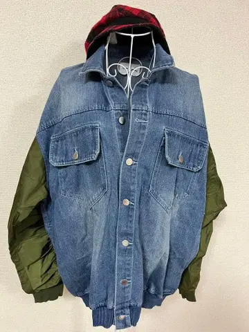 안티카 데님 절개 자켓