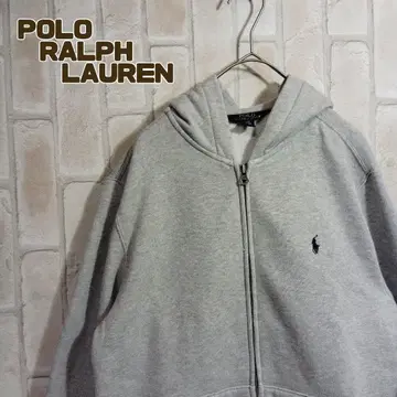 폴로 랄프로렌 후드티 집업 그레이 자수