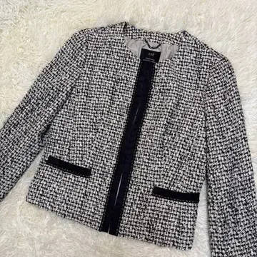 [ 새상품급 ] 23구 트위드 노카라 자켓 빅 사이즈 아우터