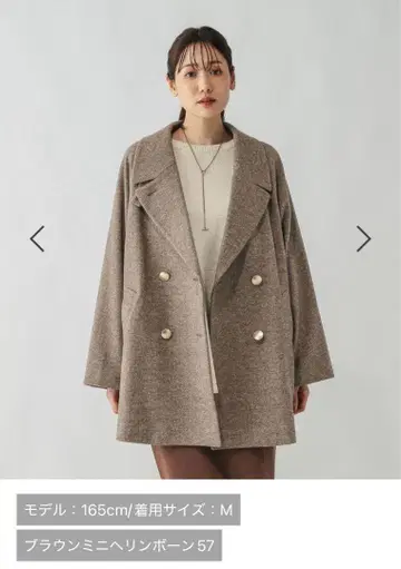 이번 시즌 GLOBAL WORK 가벼운 스트레치 옷깃 2WAY 미들 코트