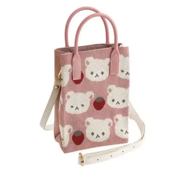 [ 익명 배송 ] 리락쿠마 스토어 GINZA 긴자 한정판 니트 숄더 백