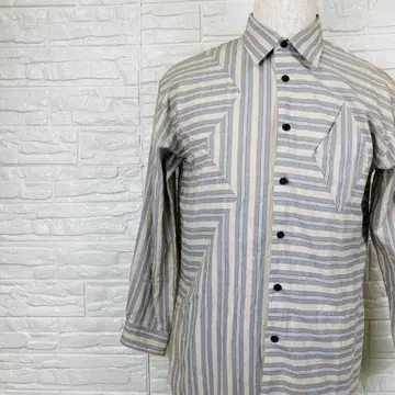 야마모토 간사이 KANSAI 스트라이프 디자인 셔츠 L [ 42-29