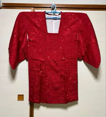 도진 코트 실크 겉옷 빨간색