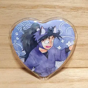 [레어] 닌타마 란타로 난자 한정판 하트 캔뱃지 쿠쿠치 헤이스케 고양이