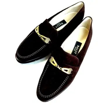 BALLY 미사용 새상품 미시착 다크 브라운 스웨이드 로퍼 깔끔